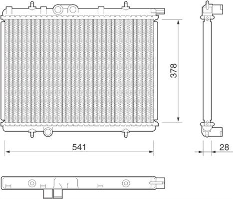 MAGNETI MARELLI Radiaator,mootorijahutus 350213797000